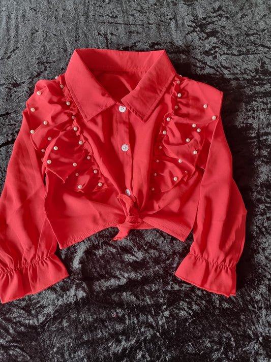 Blouse met parel